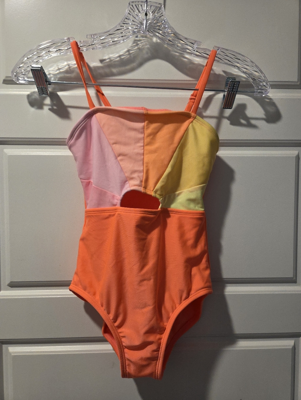 Cat & Jack Colorblock Cutout One-Piece Swimsuit  M (8) Nwot